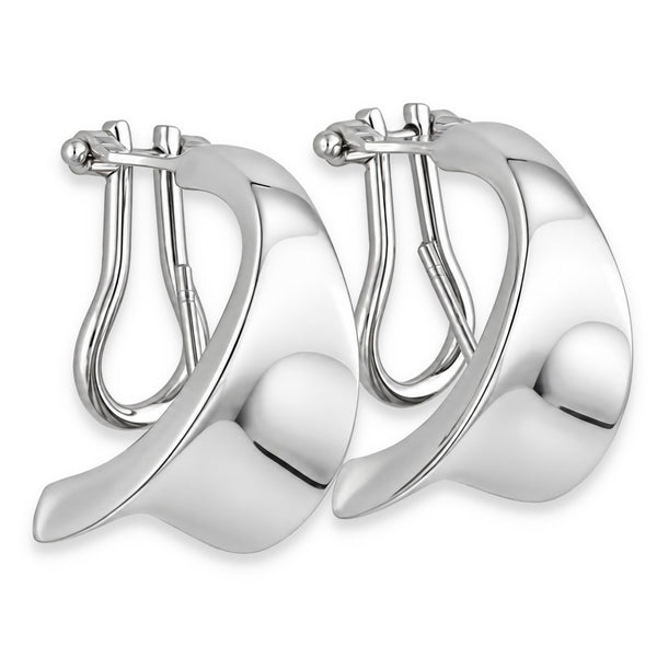 18ct White Gold Underlobe Stud Earrings - 11x17x19mm - 7.8g