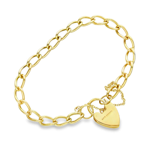 9ct Yellow Gold Twist Curb Bracelet - 7.5" - 13.6g