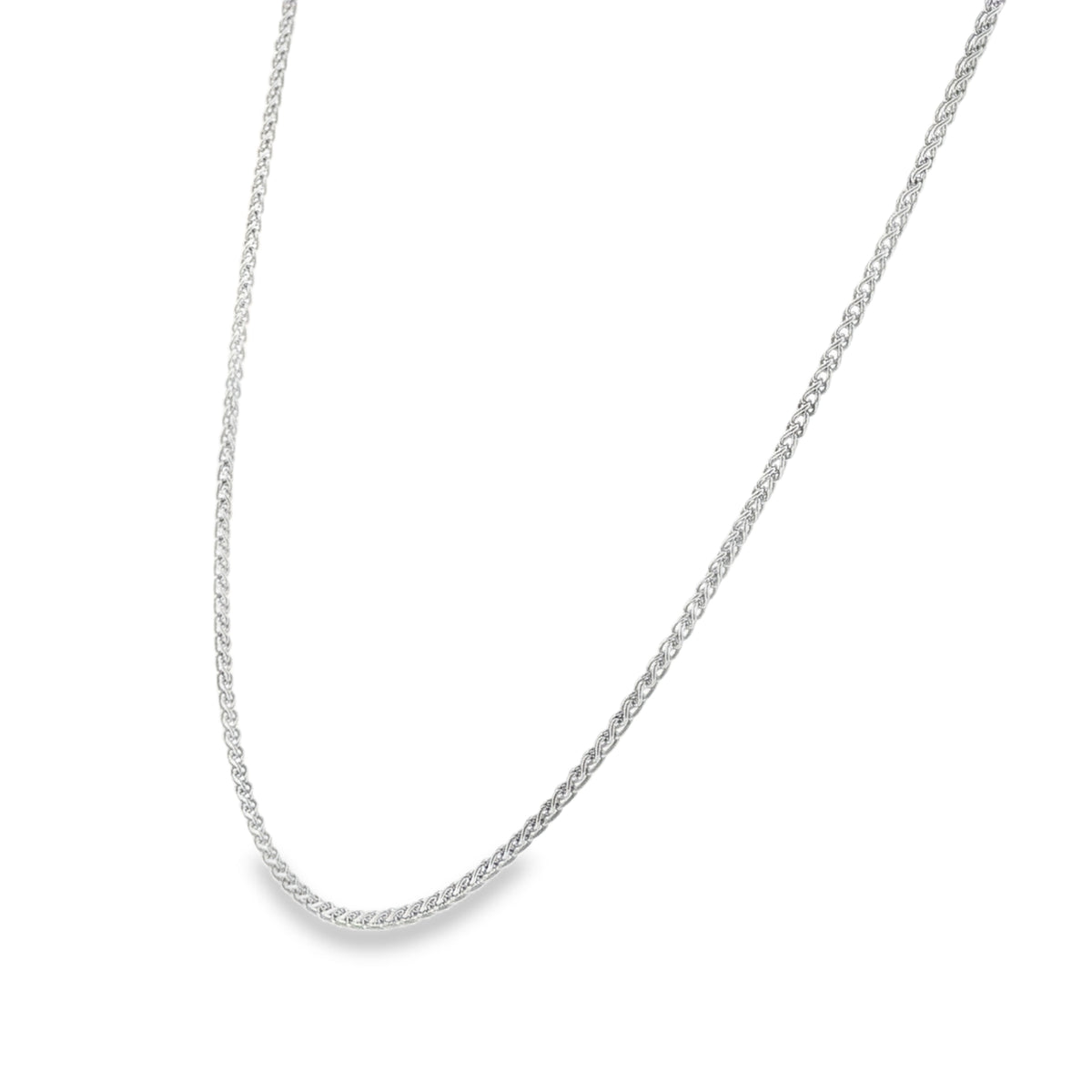 9ct White Gold Spiga Chain - 16"- 4.5g