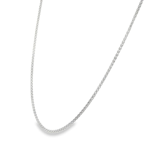 9ct White Gold Spiga Chain - 16"- 4.5g