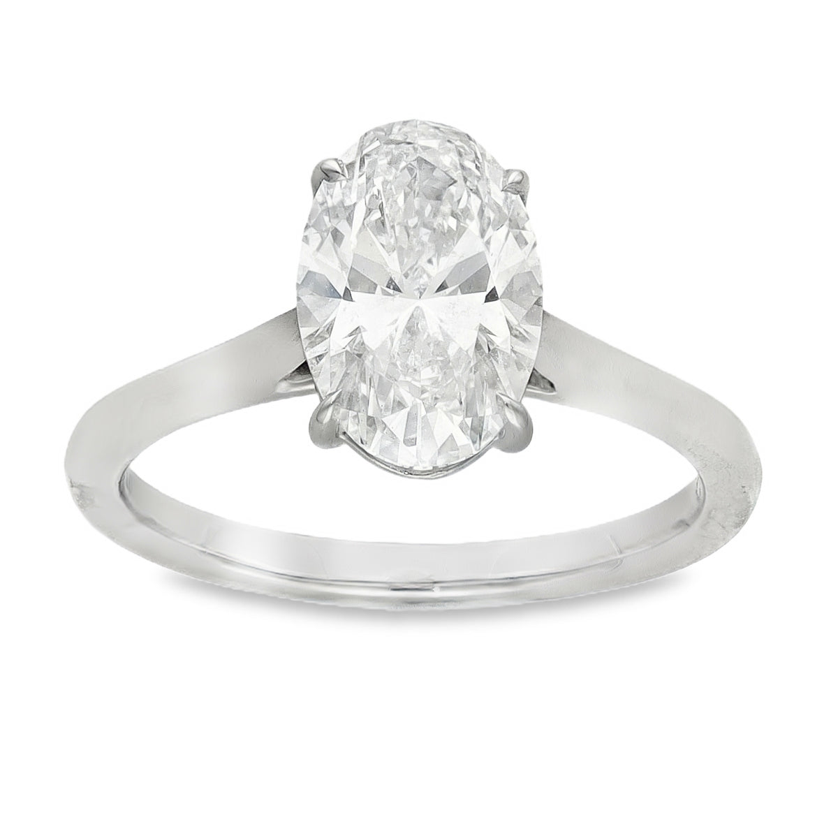LAB 2.08CT  D VS1  OVAL PLATINUM SOLITAIRE