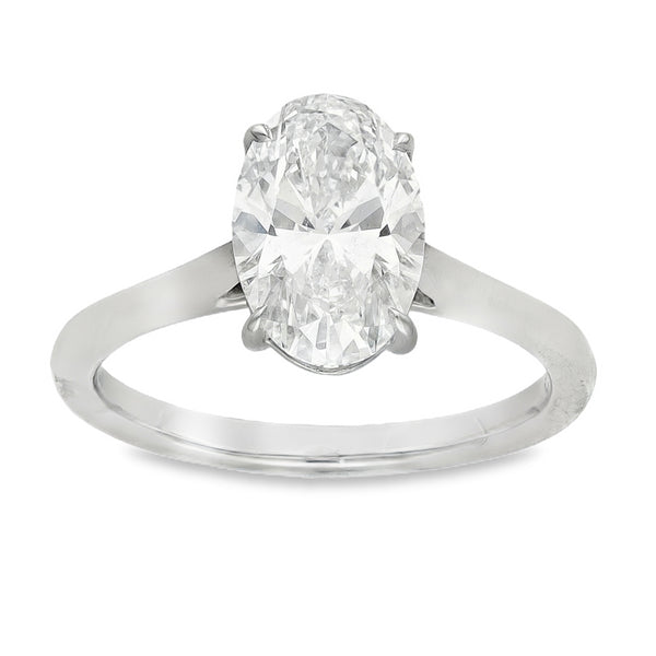 LAB 2.08CT  D VS1  OVAL PLATINUM SOLITAIRE