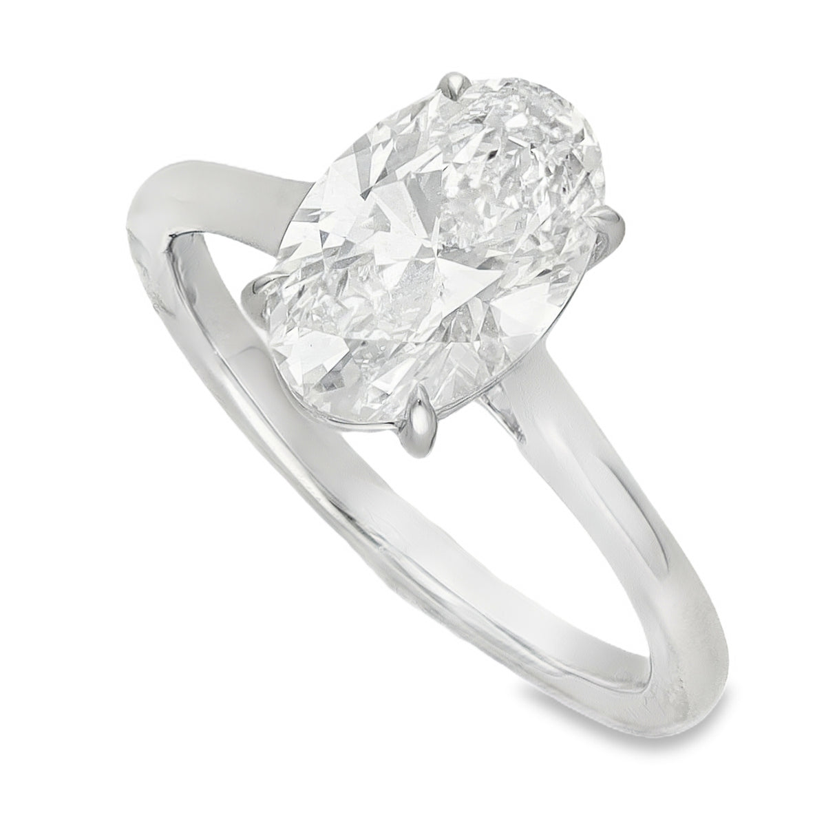 LAB 2.08CT  D VS1  OVAL PLATINUM SOLITAIRE