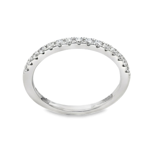 950 Platinum Diamond Half Eternity Ring - Size H½ - 0.22ct