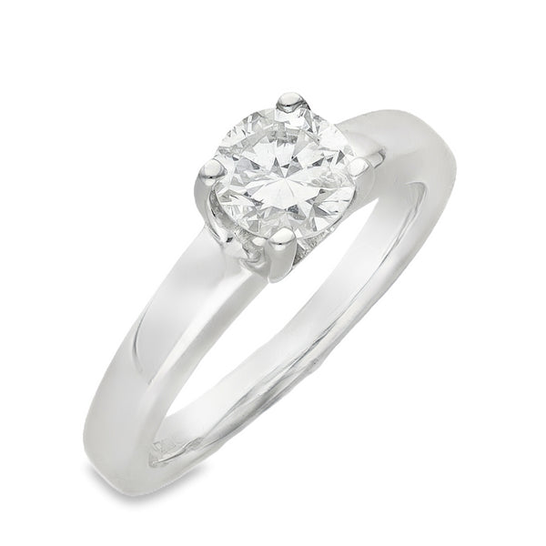 18ct White Gold Diamond Solitaire Engagement Ring - Size H½ - 0.60ct