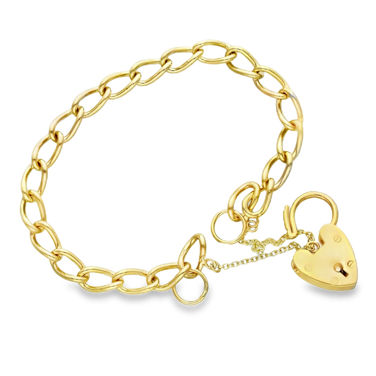 9ct Yellow Gold Twist Curb Bracelet - 7.5" - 13.6g