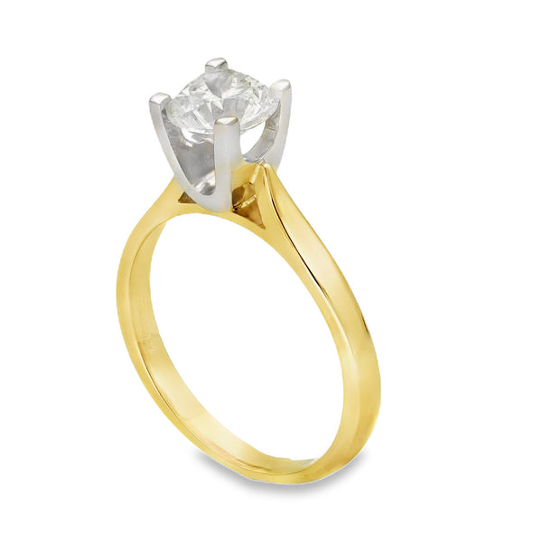 18ct Yellow Gold Diamond Solitaire Engagement Ring - 1.50ct