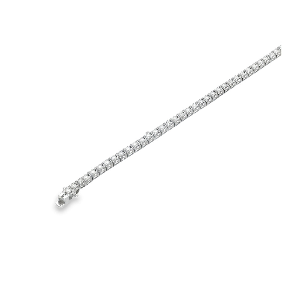 9ct White Gold 2.00ct Diamond Tennis Bracelet – 18.5cm