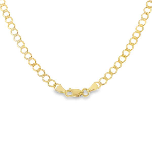 9ct Yellow Gold Flat Curb Chain - 30"- 11.9g