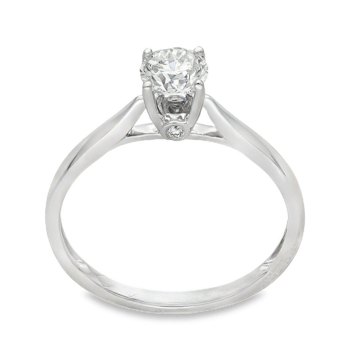 18ct Yellow Gold Diamond Engagement Ring - Size M - 0.52ct