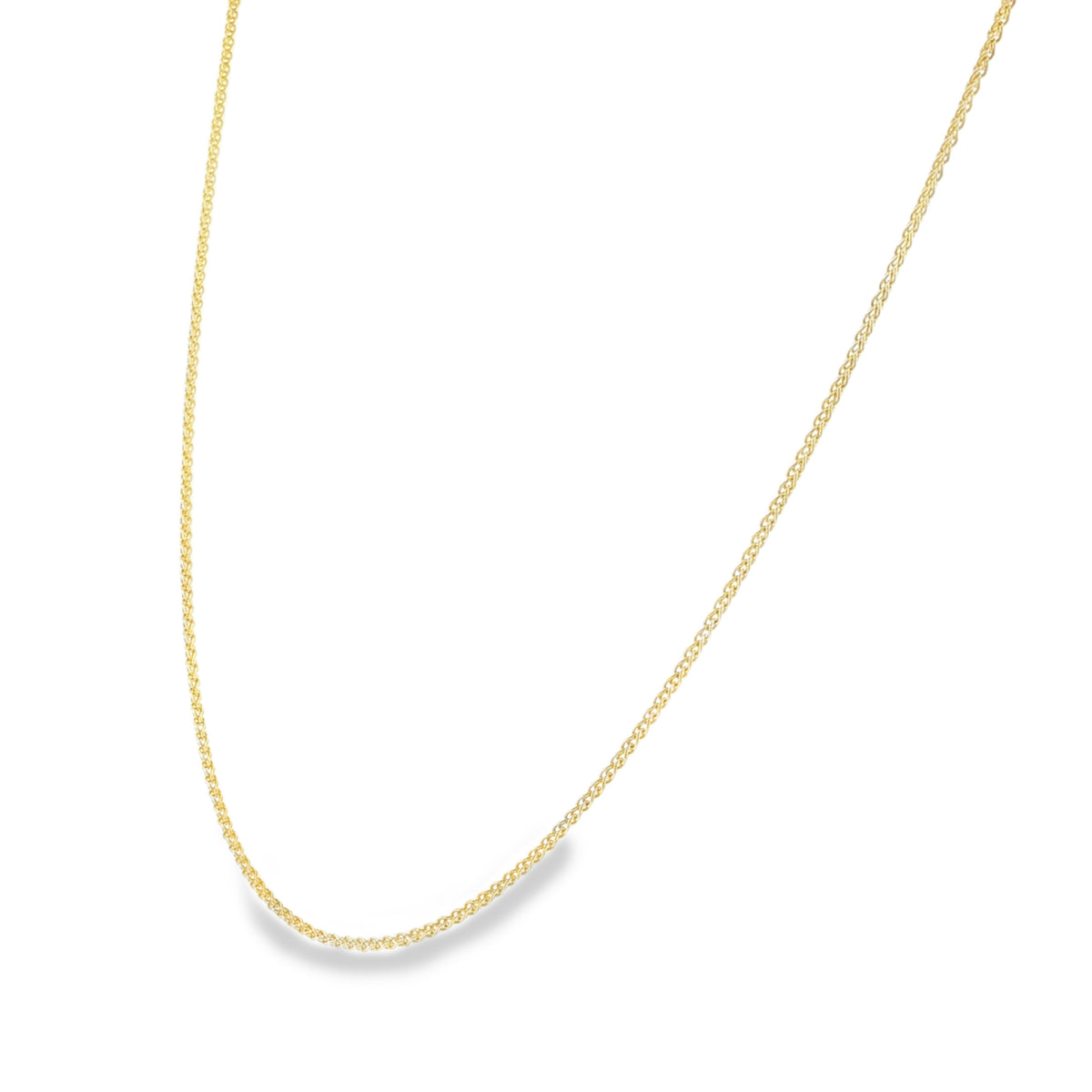 9ct Yellow Gold Spiga Chain - 18" - 2.4g