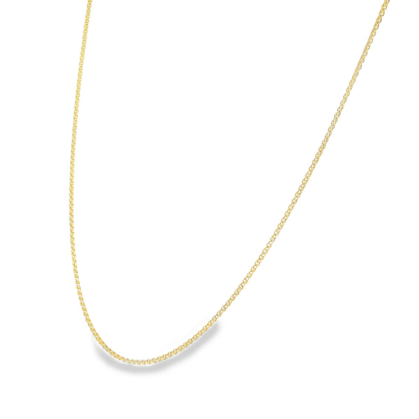 9ct Yellow Gold Spiga Chain - 18" - 2.4g