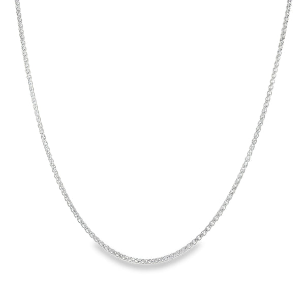 9ct White Gold Spiga Chain - 16"- 4.5g