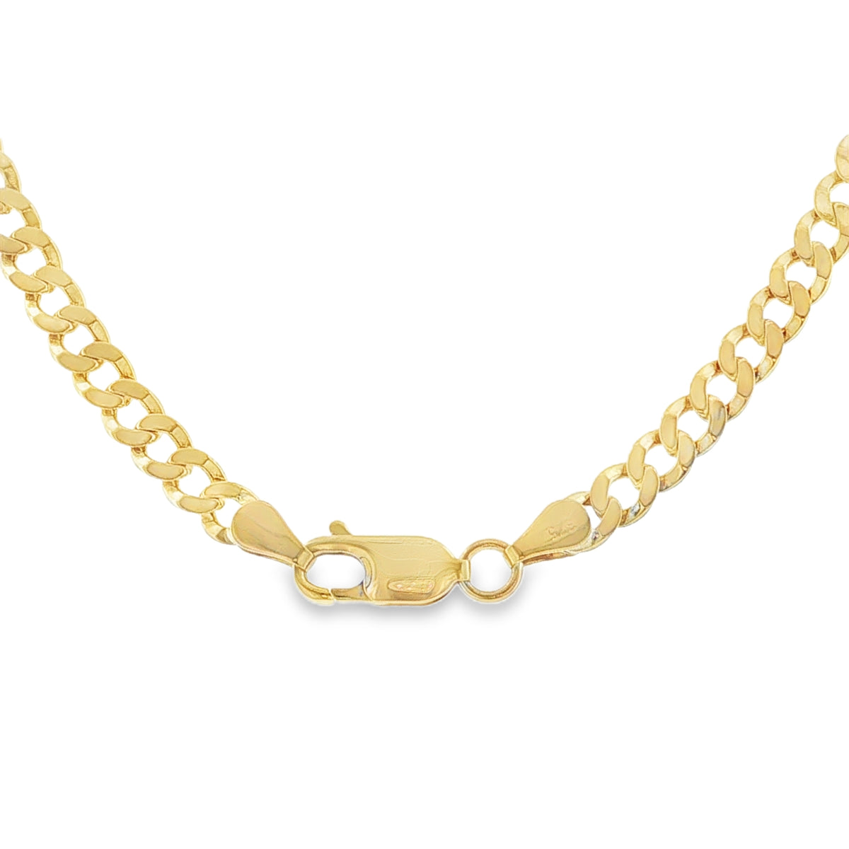 9ct Yellow Gold Closed Curb Chain - 23" - 20.1g
