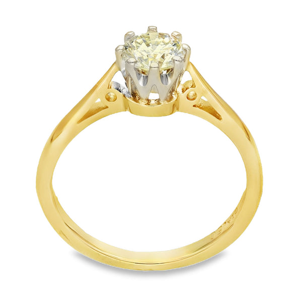 18ct White Gold Diamond Engagement Ring - Size K - 0.50ct