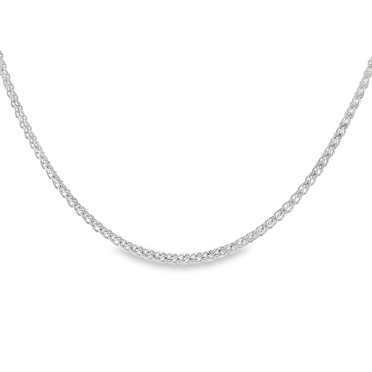 9ct White Gold Spiga Chain - 16"- 4.5g