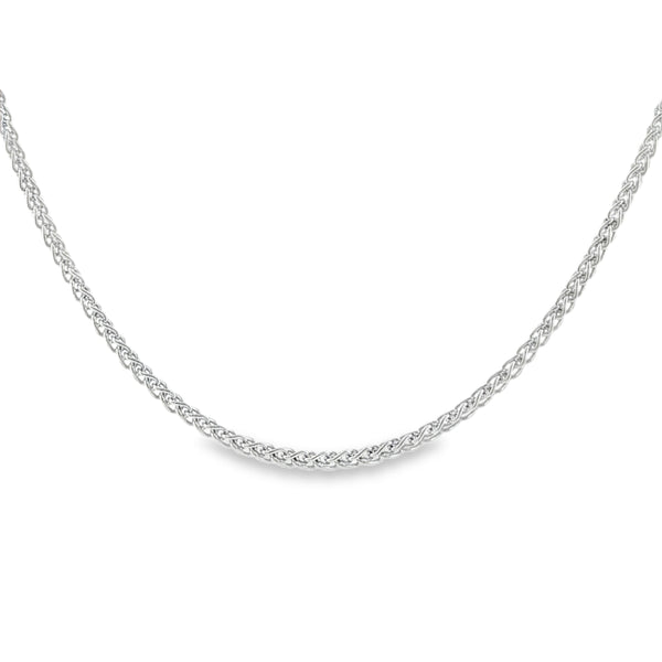9ct White Gold Spiga Chain - 16"- 4.5g