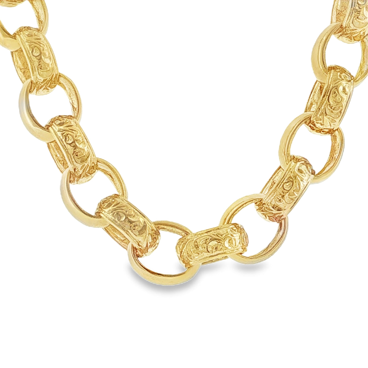9ct Yellow Gold Heavy Belcher Chain - 24" - 77.3g