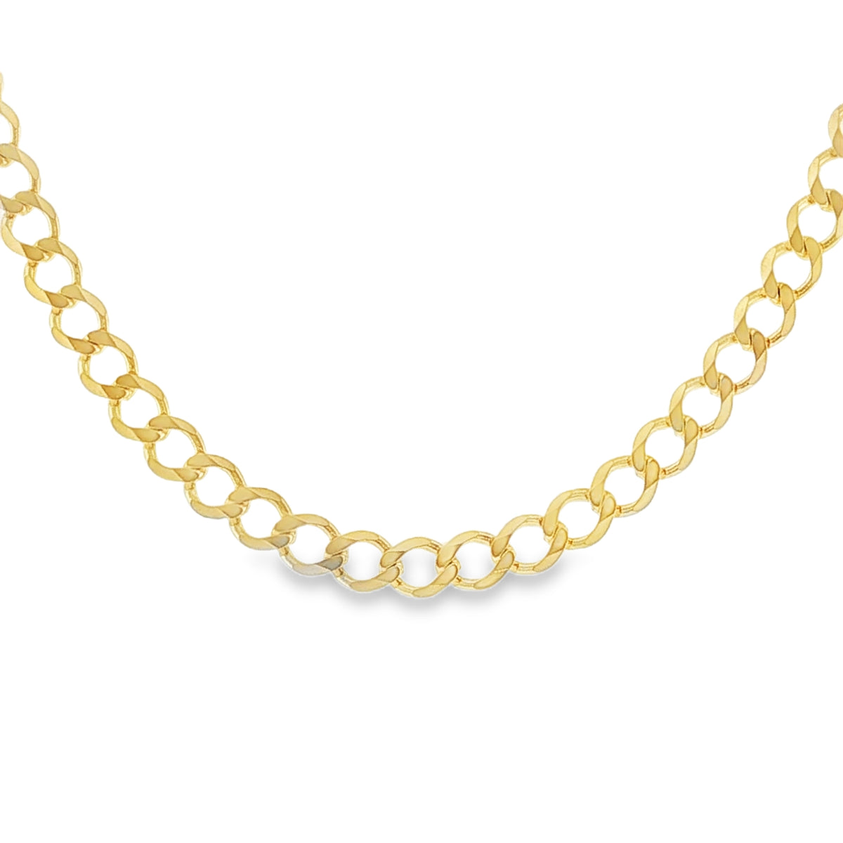 9ct Yellow Gold Flat Curb Chain - 30"- 11.9g