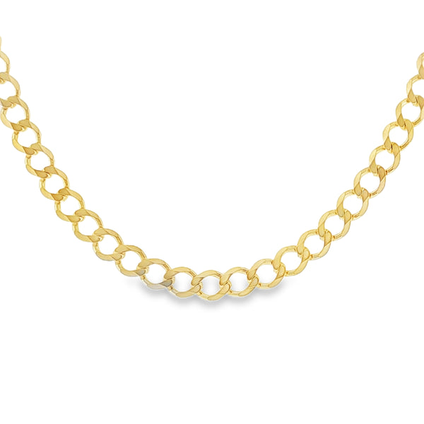 9ct Yellow Gold Flat Curb Chain - 30"- 11.9g