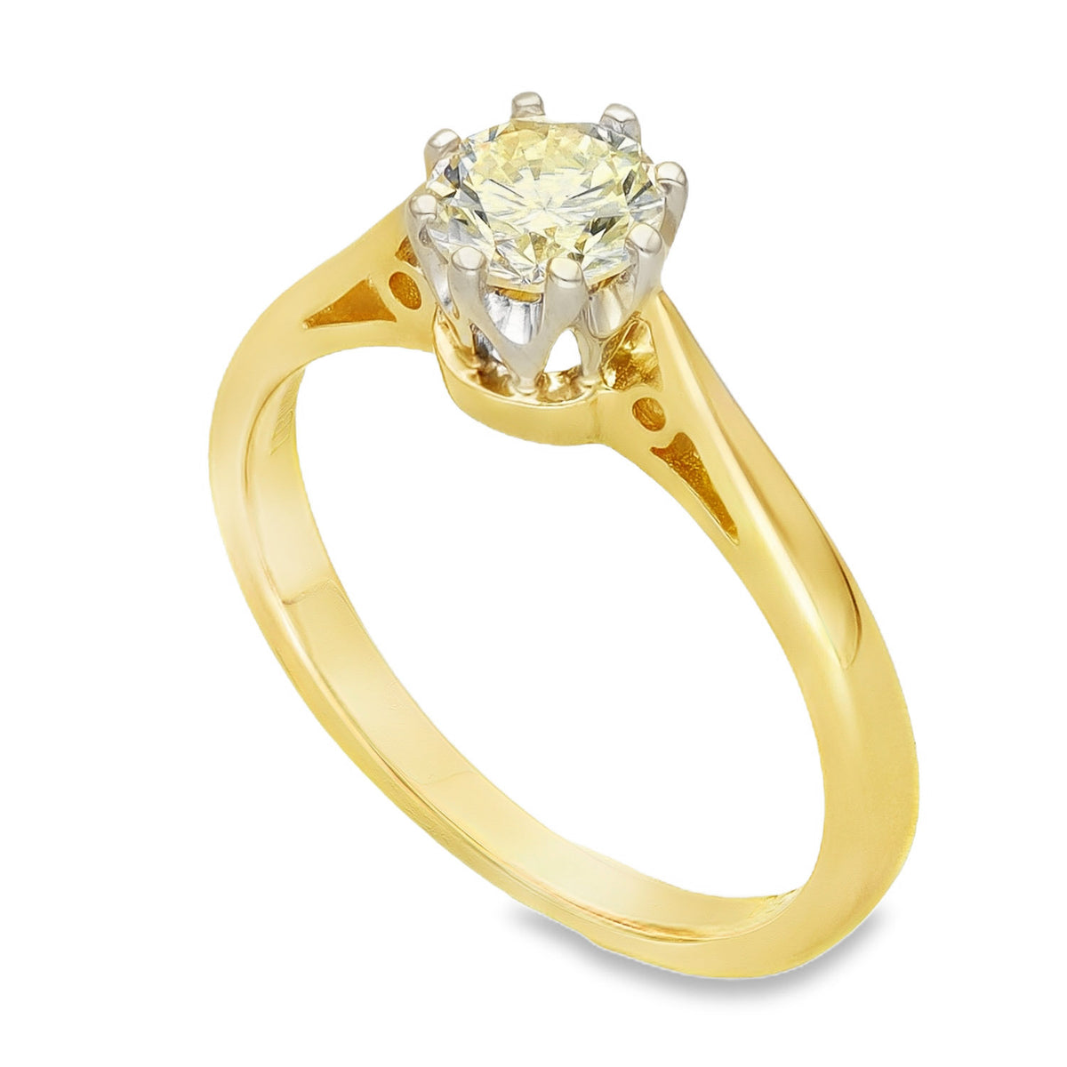 18ct White Gold Diamond Engagement Ring - Size K - 0.50ct