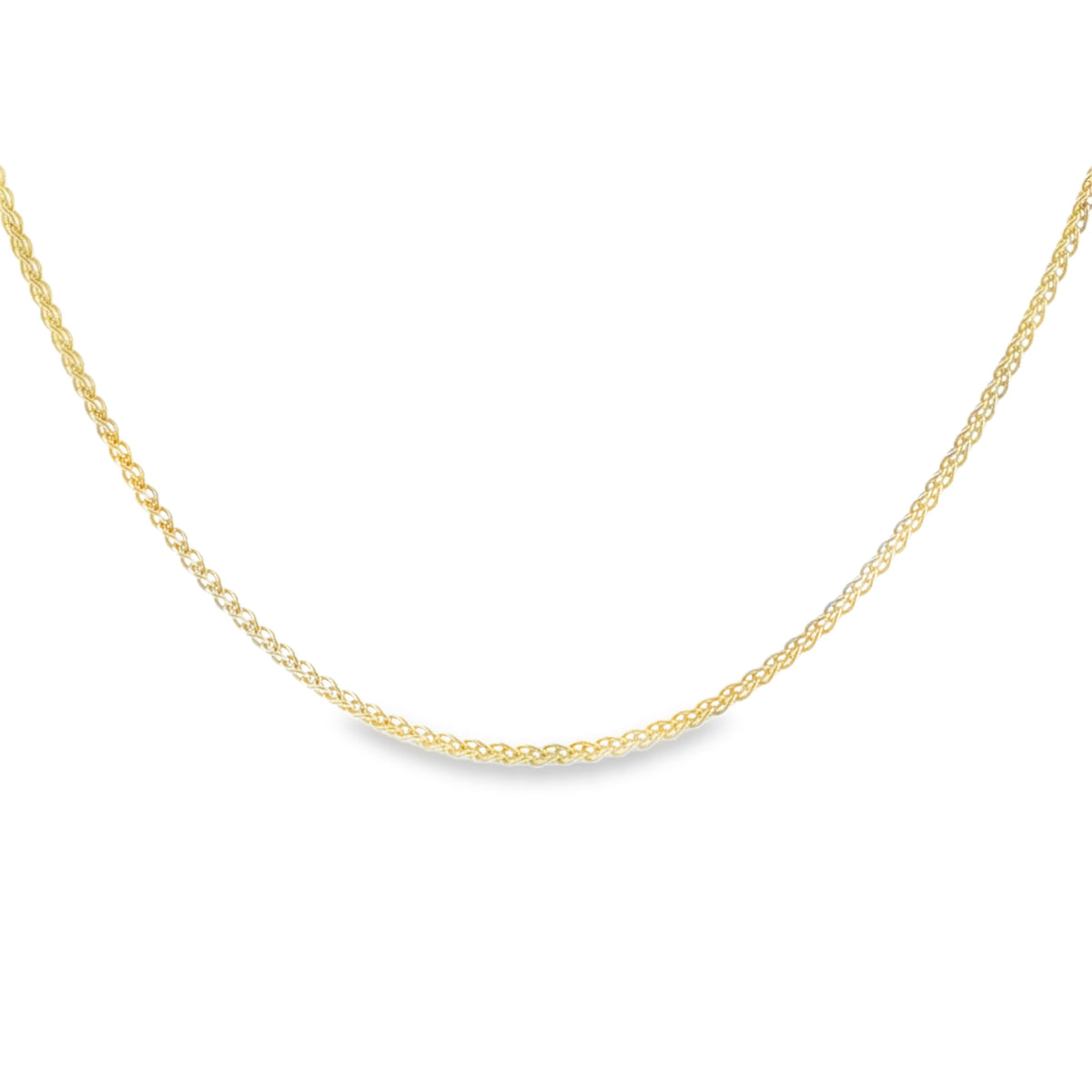 9ct Yellow Gold Spiga Chain - 18" - 2.4g