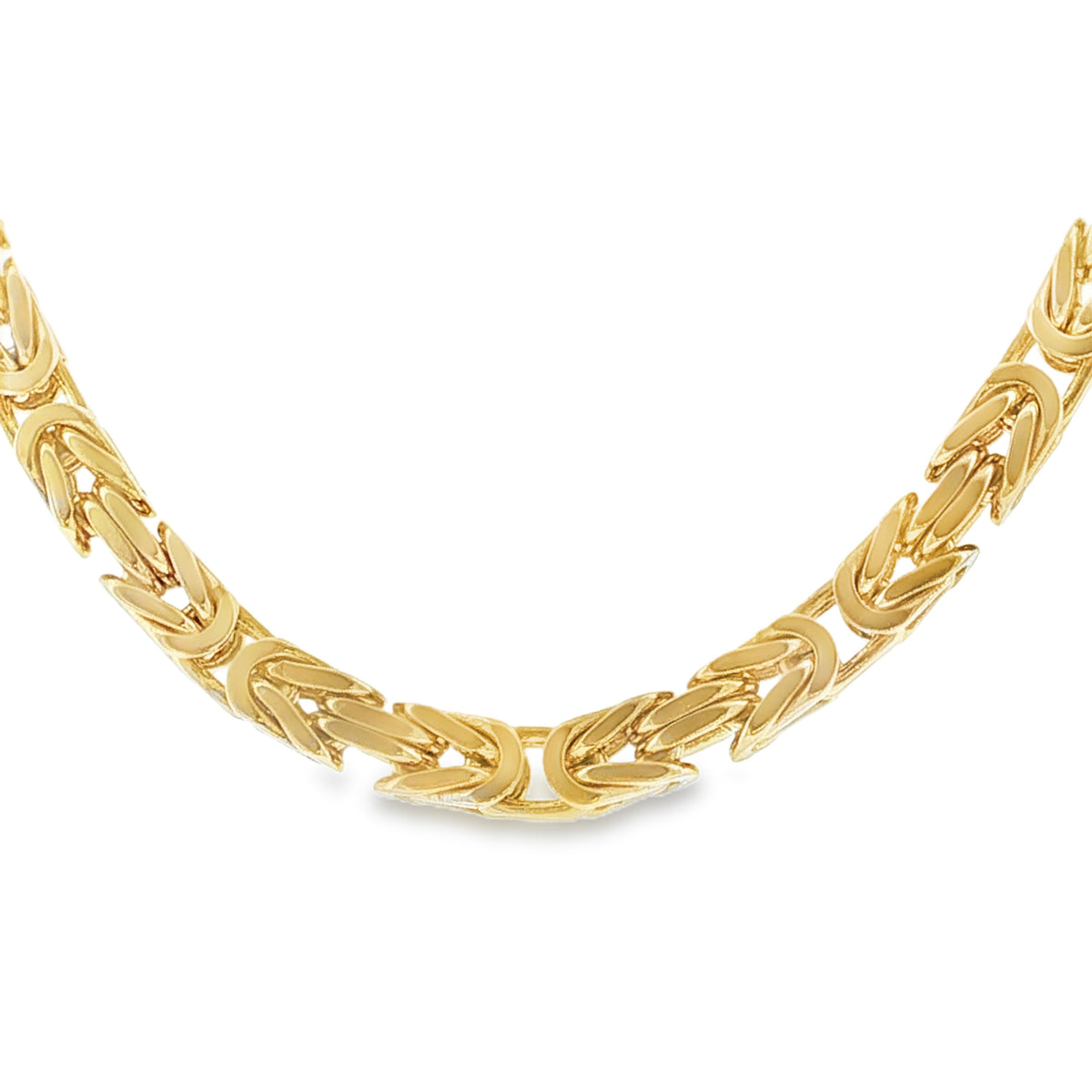 9ct Yellow Gold Heavy Byzantine Chain - 30" - 100.7g