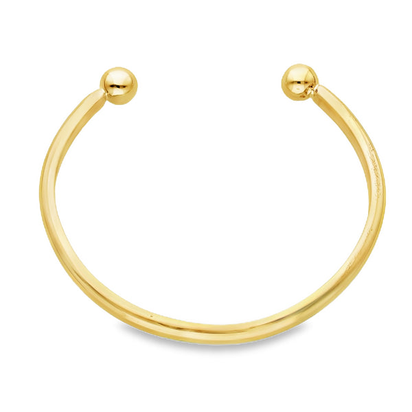 9ct Yellow Gold Torque Bangle - 19.5cm - 37.9g