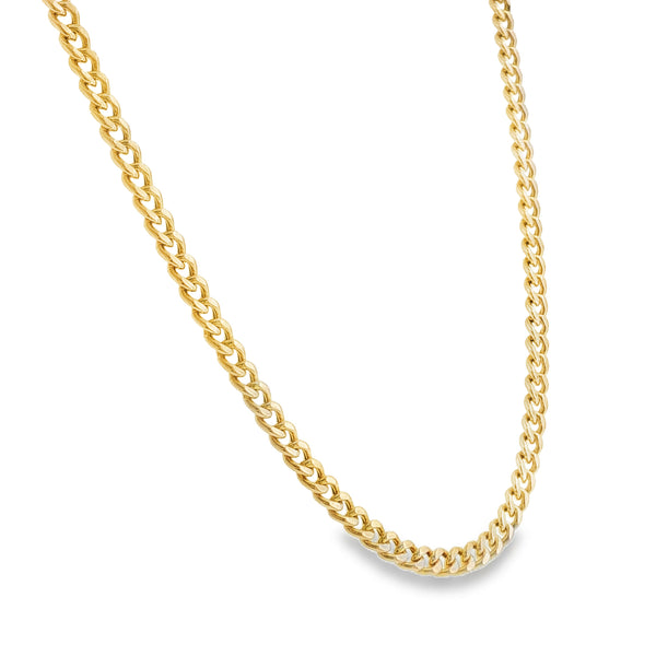 9ct Yellow Gold Curb Chain - 24" - 17.8g