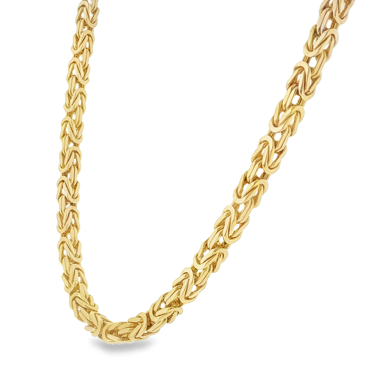 9ct Yellow Gold Heavy Byzantine Chain - 30" - 100.7g