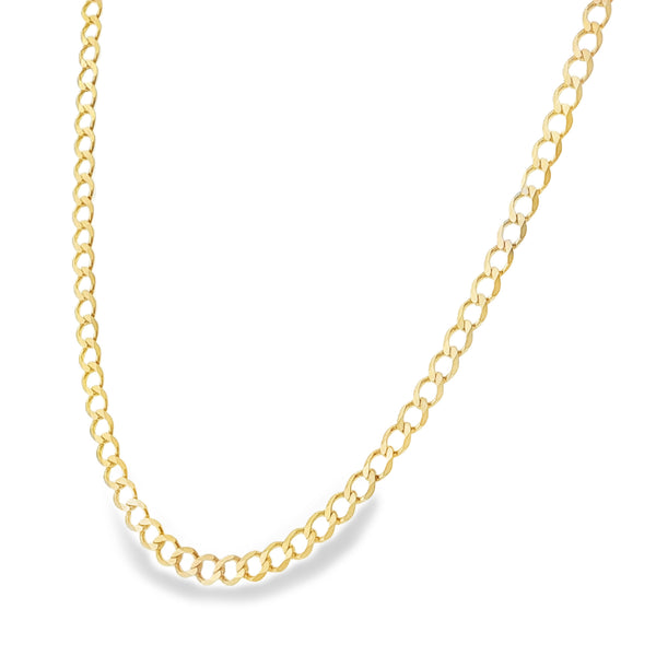 9ct Yellow Gold Flat Curb Chain - 30"- 11.9g