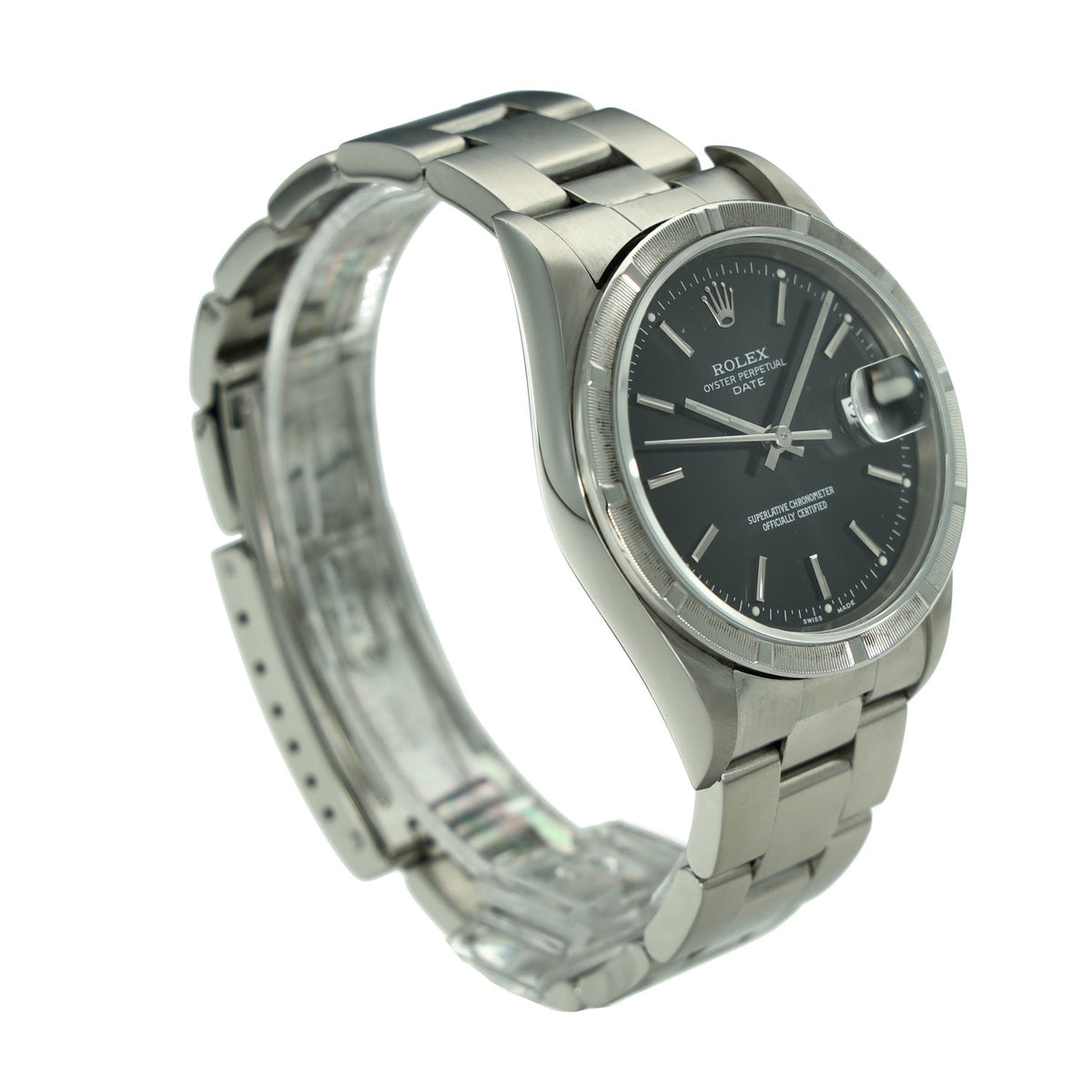 Oyster Perpetual Date 15210 - Black Dial - 2001
