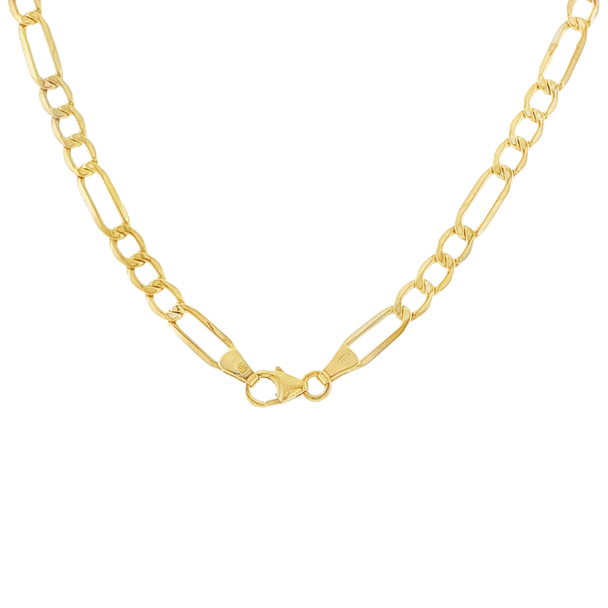 9ct Yellow Gold Hollow T-bar Necklace - 18"- 5g