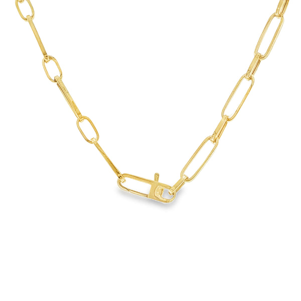 9ct Yellow Gold Hollow 1+1 Belcher Chain - 18"- 4.3g