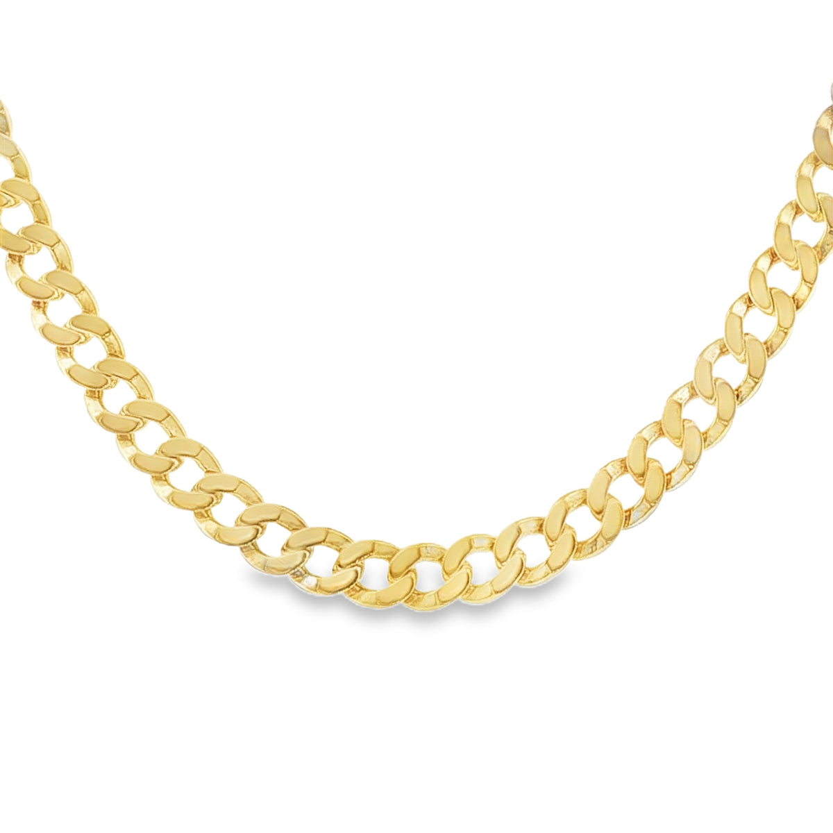 9ct Yellow Gold Closed Curb Chain - 23" - 20.1g