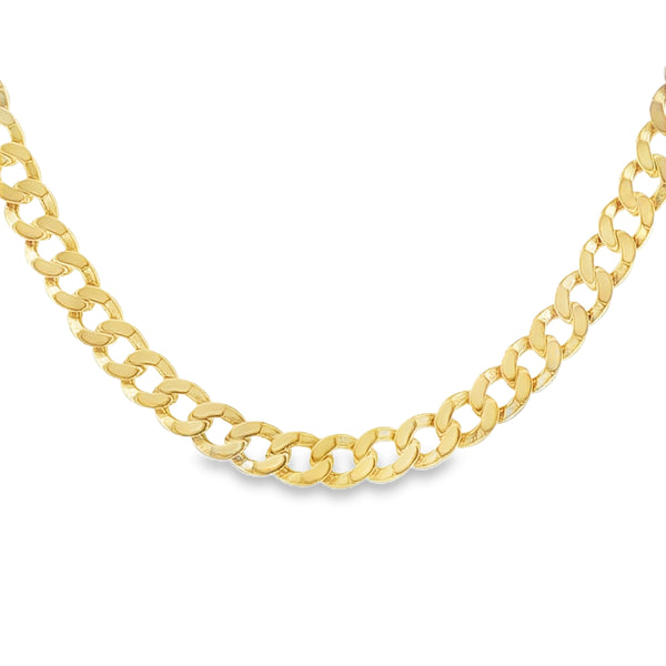 9ct Yellow Gold Closed Curb Chain - 23" - 20.1g