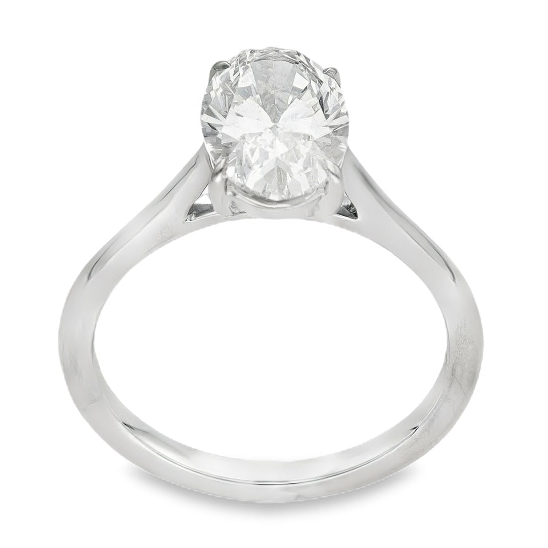 LAB 2.08CT  D VS1  OVAL PLATINUM SOLITAIRE