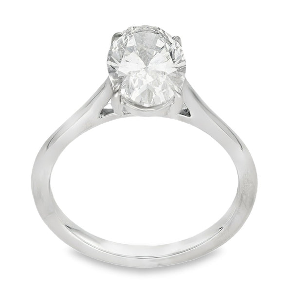 LAB 2.08CT  D VS1  OVAL PLATINUM SOLITAIRE