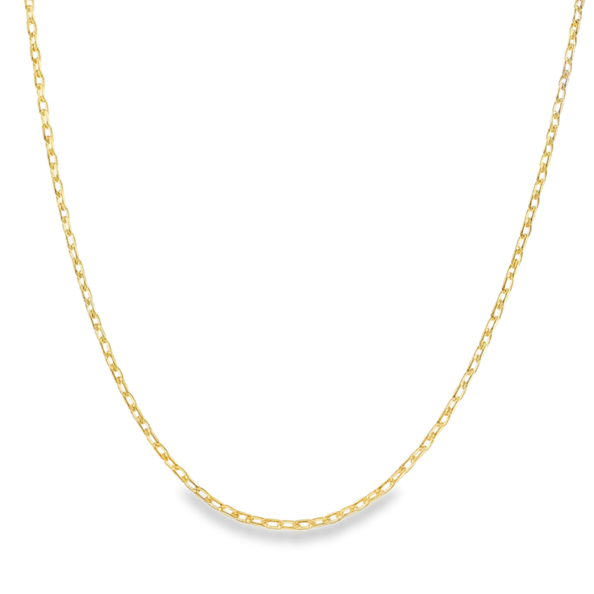 9ct Yellow Gold File Trace Chain - 20" - 3.9g