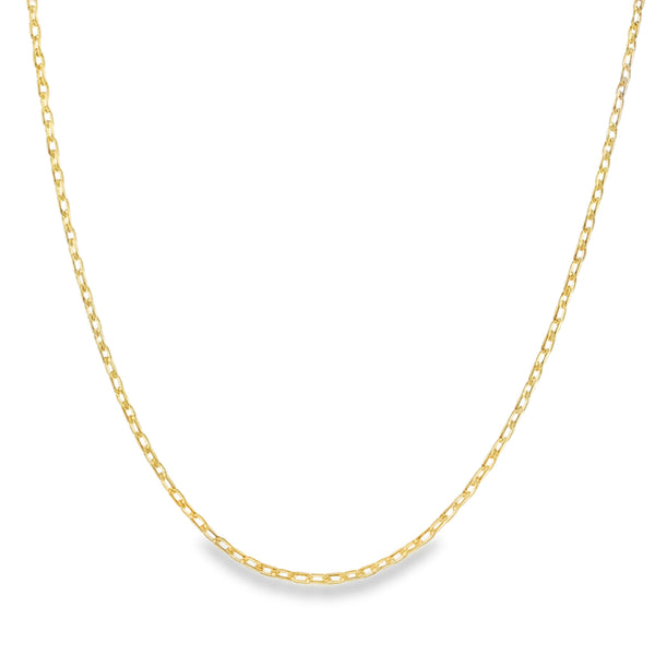 9ct Yellow Gold File Trace Chain - 20" - 3.9g