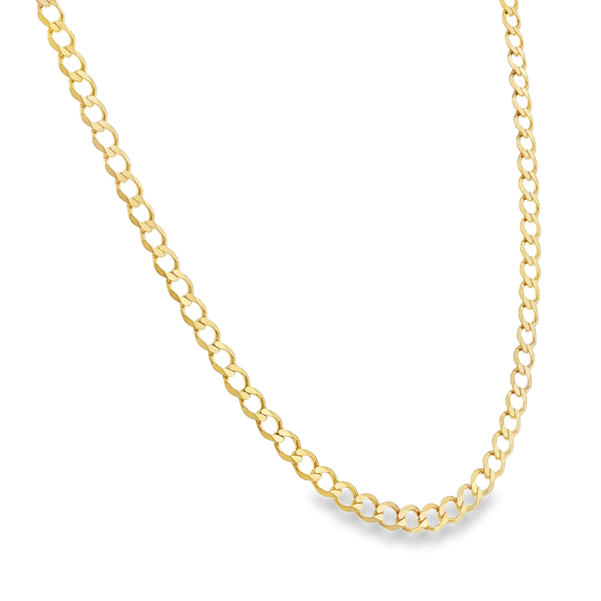 9ct Yellow Gold Flat Curb Chain - 30"- 11.9g