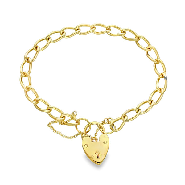 9ct Yellow Gold Twist Curb Bracelet - 7.5" - 13.6g