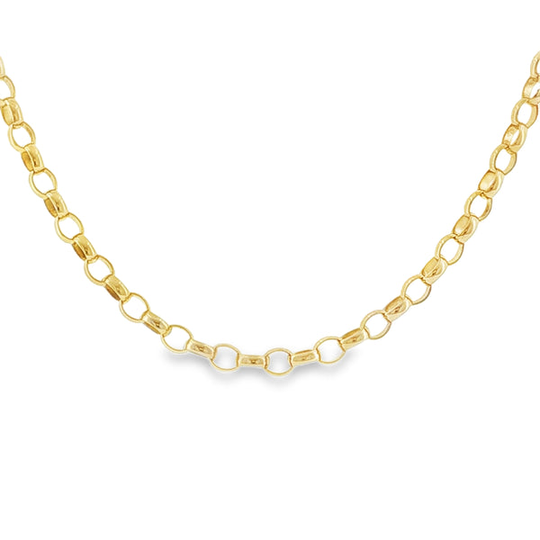 9ct 19"Oval Belcher Chain(A5606042)