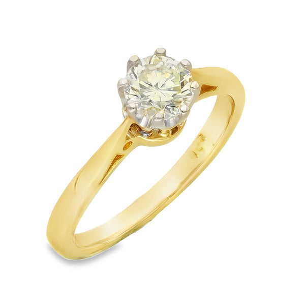 18ct White Gold Diamond Engagement Ring - Size K - 0.50ct
