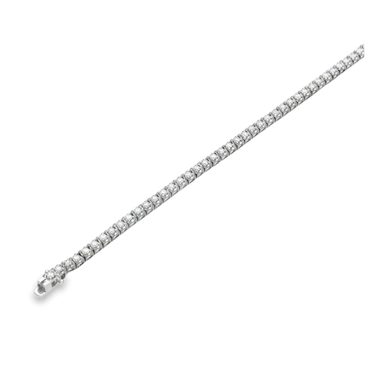 9ct White Gold 2.00ct Diamond Tennis Bracelet – 18.5cm