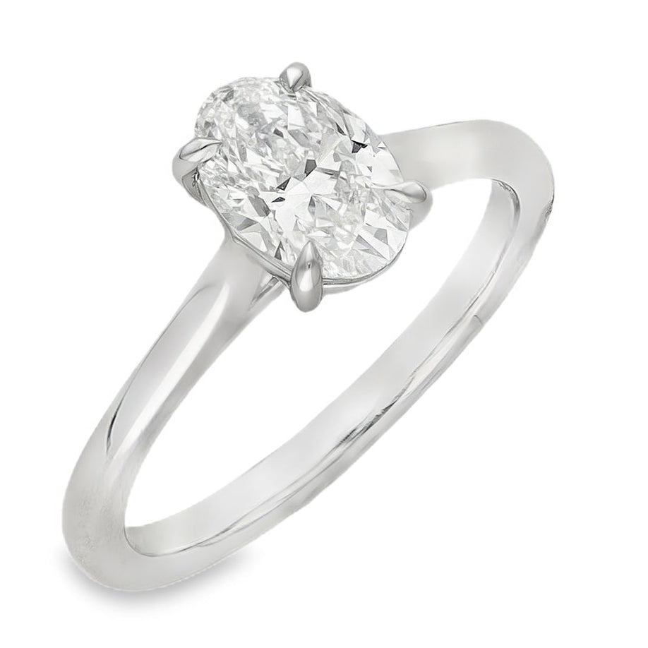 LAB 1.02CT D VS1 OVAL PLATINUM SOLITAIRE