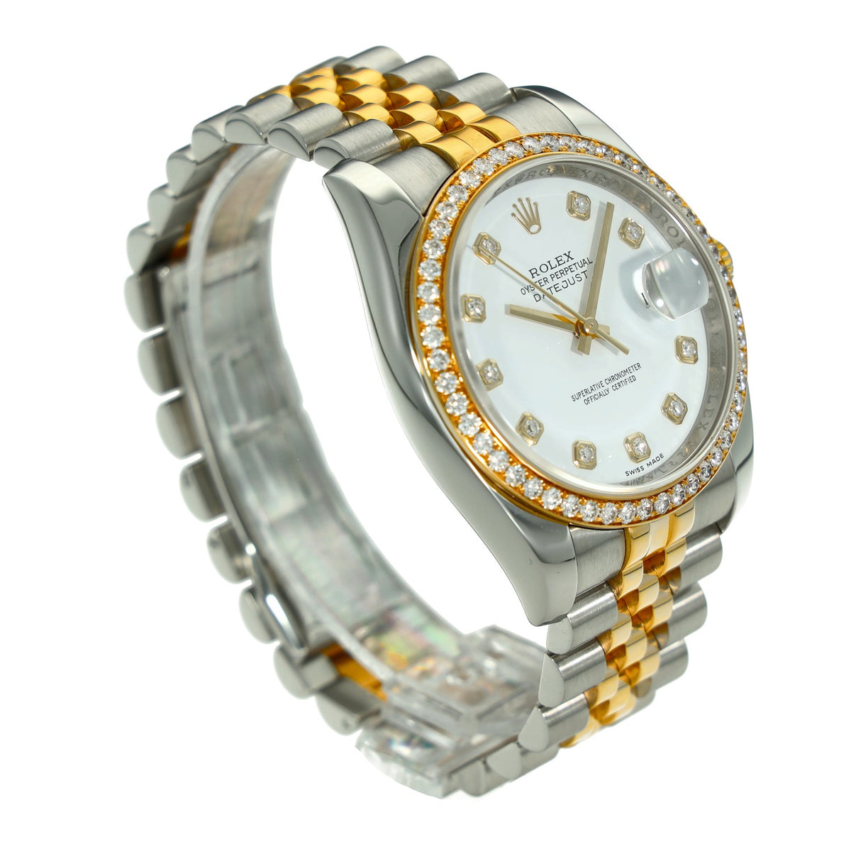 Datejust 116243 - White Diamond Dial - Diamond Set Bezel - 2019