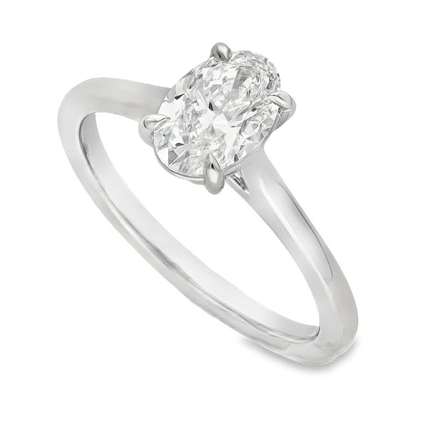 LAB 1.02CT D VS1 OVAL PLATINUM SOLITAIRE