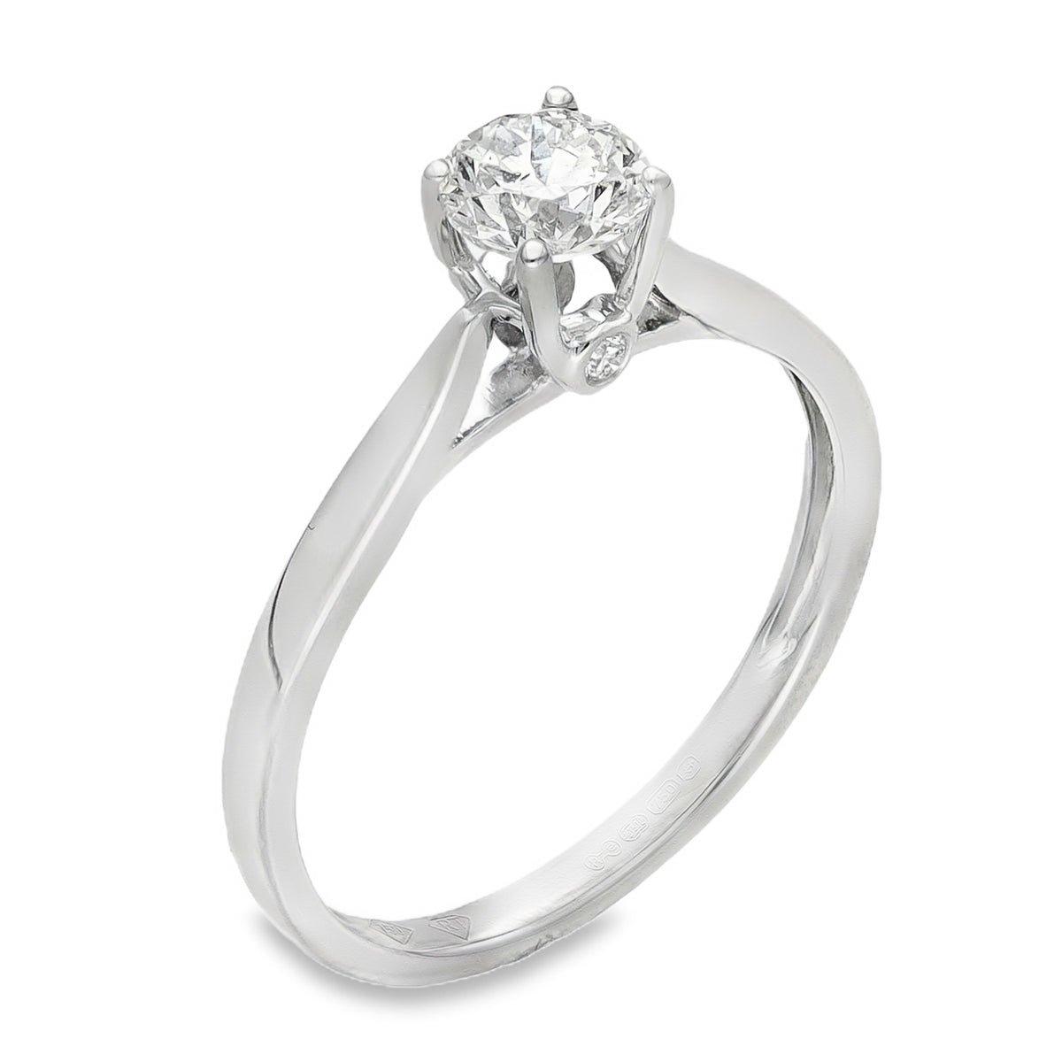 18ct Yellow Gold Diamond Engagement Ring - Size M - 0.52ct