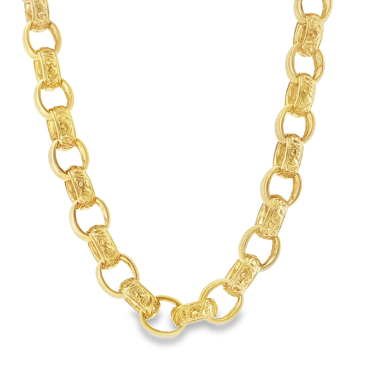 9ct Yellow Gold Heavy Belcher Chain - 24" - 77.3g